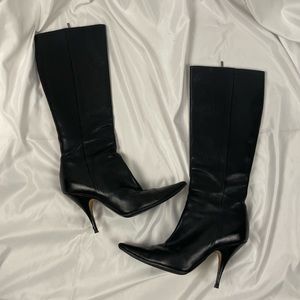 Christian Dior Vintage Leather Black Heeled Boots